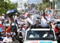 Abinader encabeza multitudinaria marcha caravana en San Juan